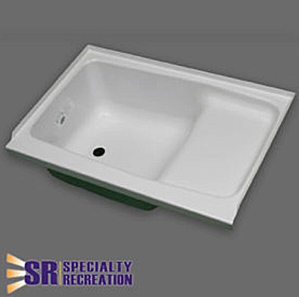 Step Tub, 24 x 36, LH Darin, White, ST2436WL