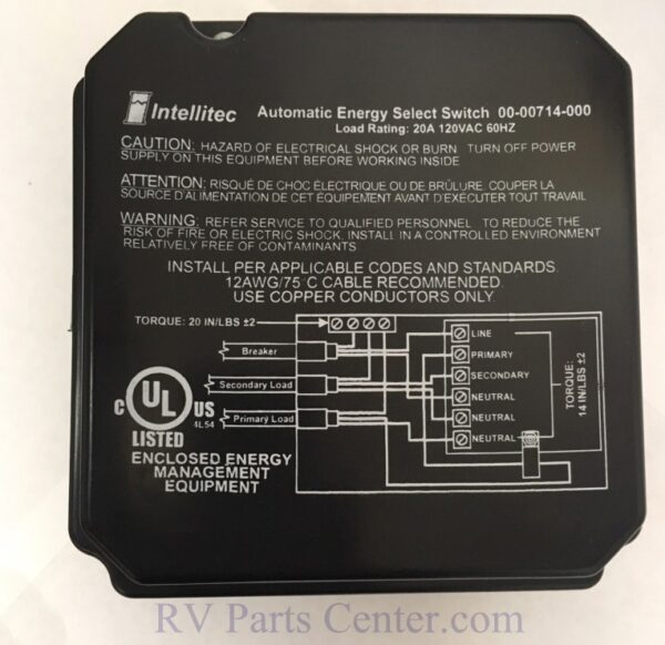 Intellitec Automatic Energy Select Switch 00-00714-000