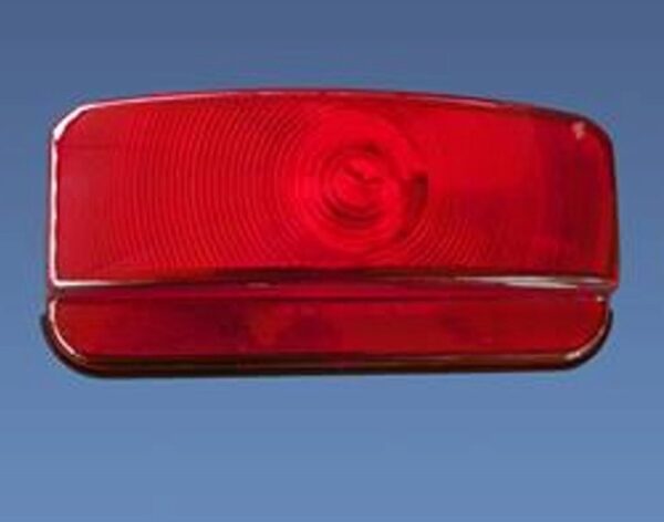 RV Tail Light with Red Lens, Black Base, Command 003-81B