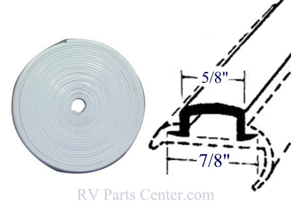 7/8 inch x 25 foot Flexible Plastic Insert White, AP Products 011-349