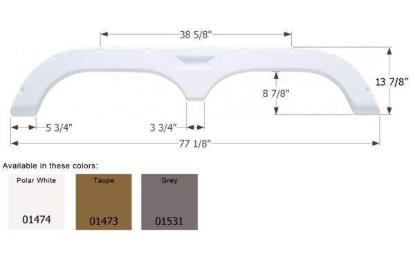 Fleetwood Tandem Fender Skirt - 01474