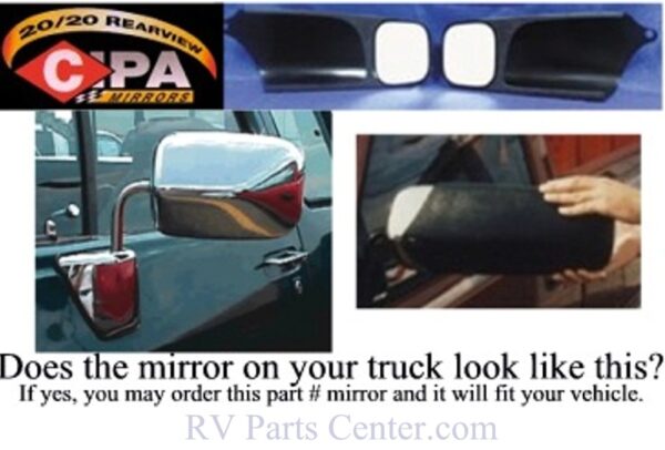 Cipa Towing Mirror Chevy-Dodge Pickups Left or Right Side, Cipa 10000