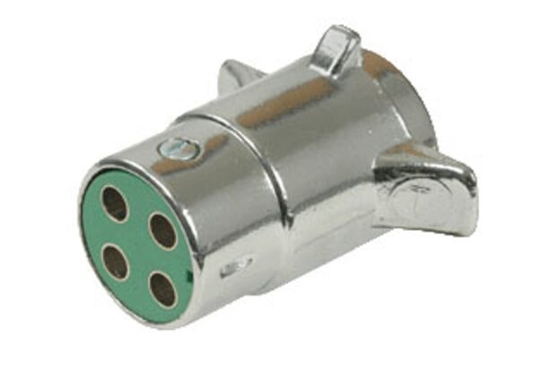 4 Way Metal Connector Plug Trailer Side Male, Pollak 11-409V