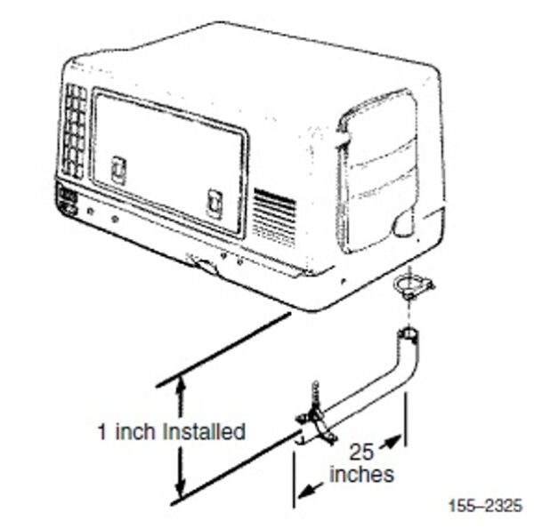 Onan Microlite Generator Exhaust Tube Kit, Cummins Onan 155-2325