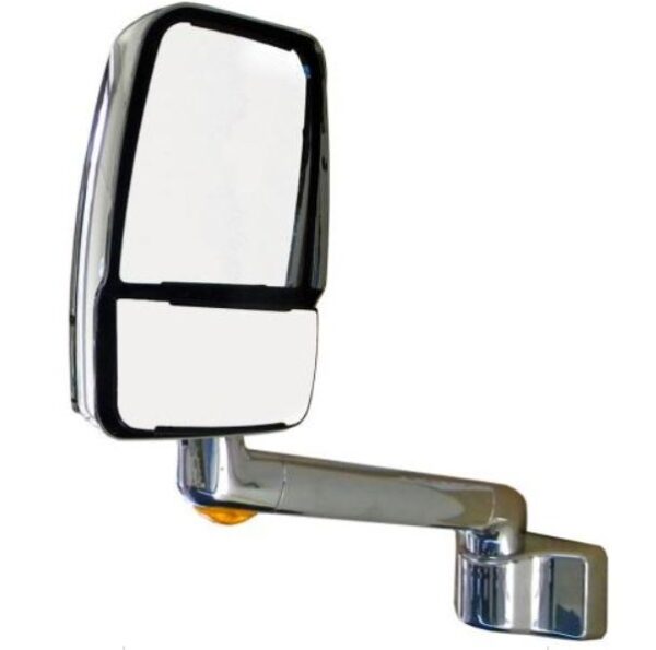 RV Motorhome Mirror, 2030 Driver Side, Deluxe Head,Chrome, 10 Inch Lighted Arm, Velvac 715173