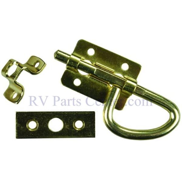 Universal Cabinet or Door Latch - Brass, JR Products 20645