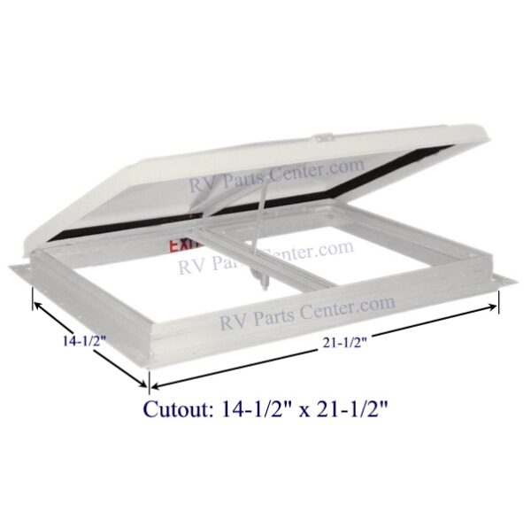 Elixir RV Escape Hatch Exit Vent 13 inch x 20 inch - White, Heng's 31121-C2