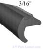Hehr Glazing Bead Used on 3/16 Glass, Black Exterior RV Window Seal - 31610BGB