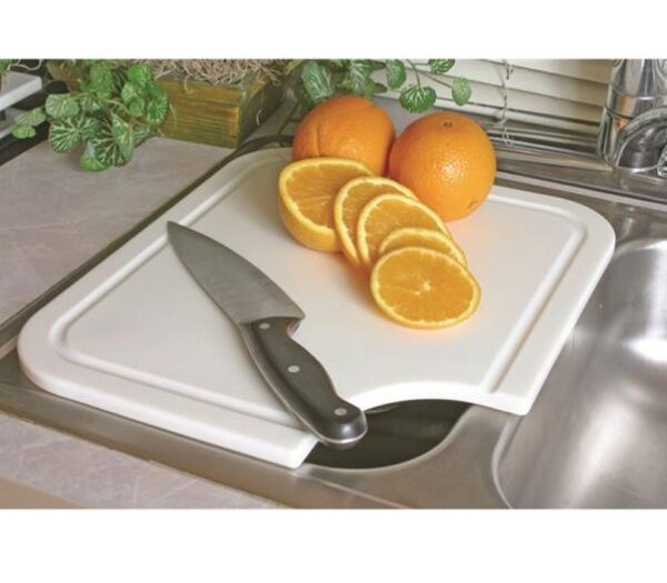 Camco RV Kitchen Sink Mate Cutting Board - White, Camco Mfg., Inc. 43857