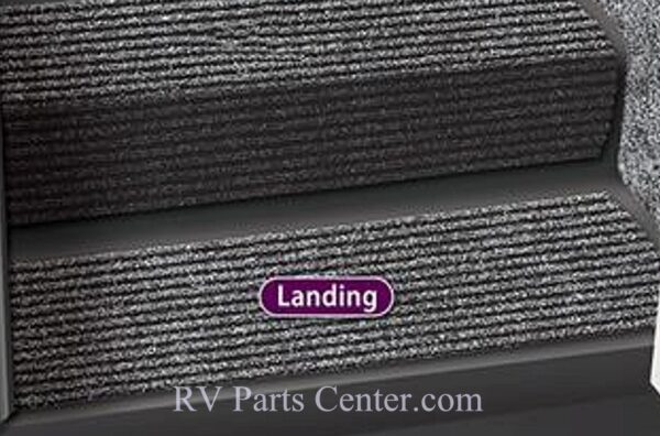 23.5 x 8 RV Landing Step Rug - Black Granite, Prest-O-Fit 5-1090