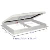 Elixir RV Escape Hatch Exit Vent 22 inch x 22 inch - White, Heng's 66621C2