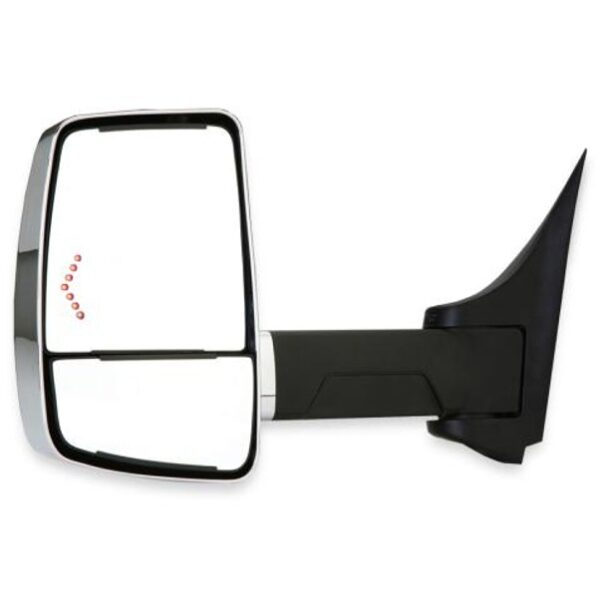 RV Mirror, Driver Side, Electric w/TS, Black/Chrome, 2020XG, Velvac 718451