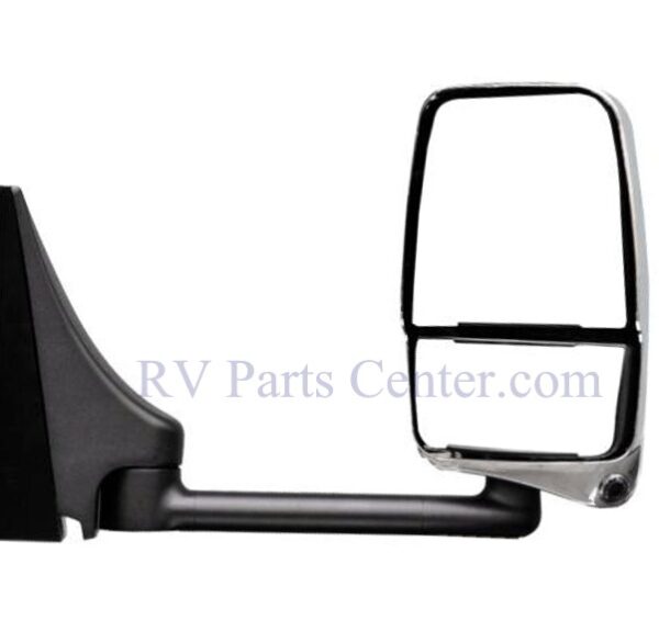 RV Mirror, Passenger Side, 13 inch Arm, Mini-Lem, Electric, Chrome-Black, Velvac 719324