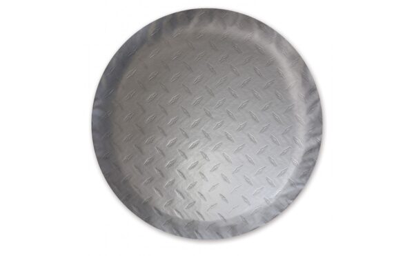 Spare Tire Cover, Fits 29.75 In. Tires, Diamond Plated Steel Design. Adco 9754