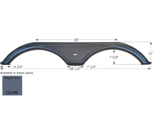 Alpenlite Tandem Axle Fender Skirt, Icon FS2146