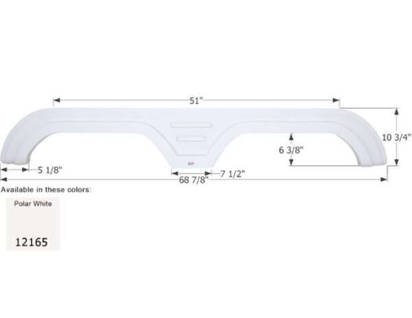 Carriage Tandem Axle Fender Skirt, Icon FS2165