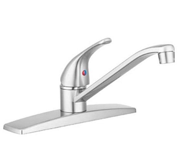 Single Lever Kitchen Faucet, Chrome, Dura Faucet DF-NMK600-SN