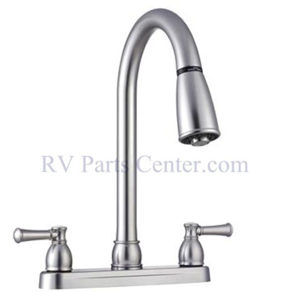 Non-Metallic Dual Lever Pull-Down RV Kitchen Faucet , Dura Faucet DF-PK350L-SN