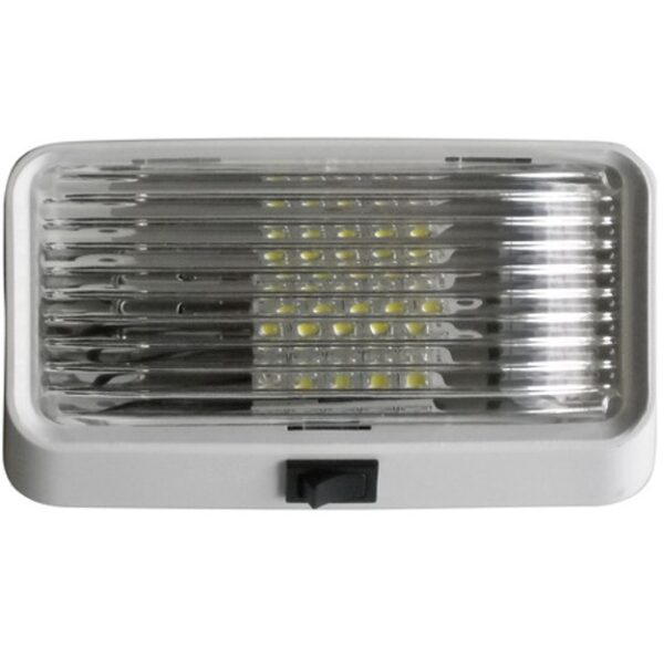 Led Porch Lite with Switch Clear Lens, Diamond Grp 52723