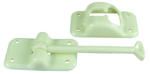 Door Catch T-Style Colonial White, JR Products 10424