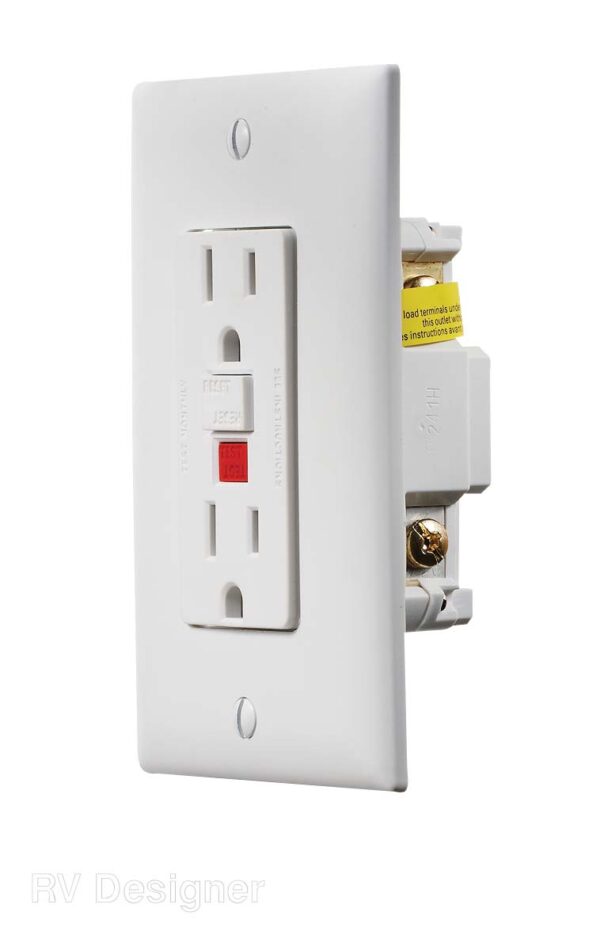 Dual GFCI Receptacle, White, RV Designer S801