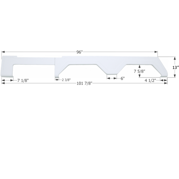 Glendale 5th Wheel Fender Skirt with Step Trim, Icon FS1762