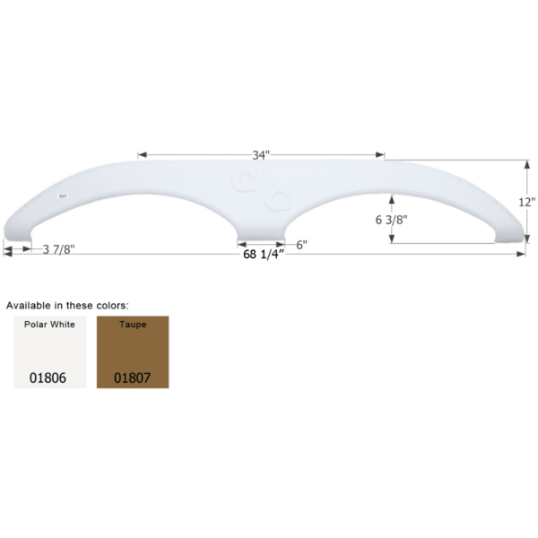 Forest River Cedar Creek 5th Wheel Travel Trailer Fender Skirt, Icon FS1806