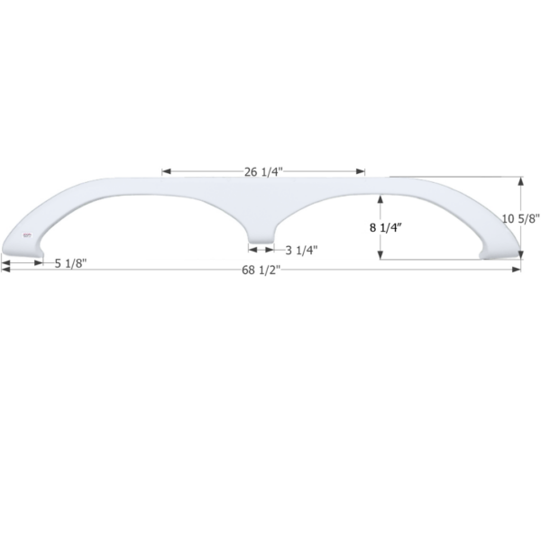 Fleetwood 5th Wheel Travel Trailer Fender Skirt, Icon FS1811