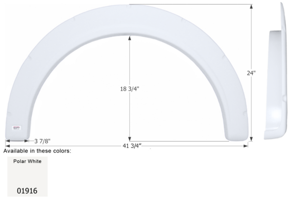 Fleetwood Flair Single Axle Fender Skirt, Icon FS1916