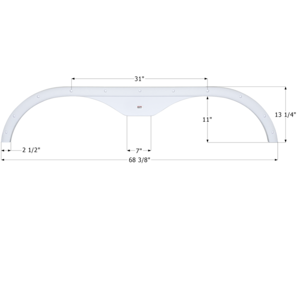 Travelaire 5th Wheel Travel Trailer Fender Skirt, Icon FS211