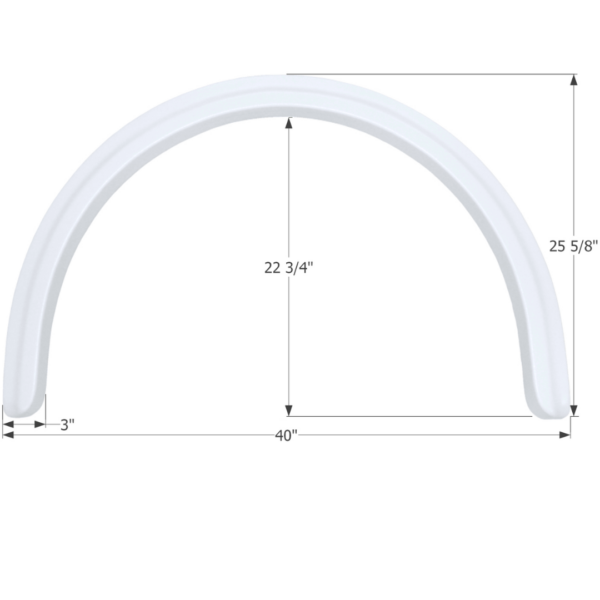 Four Winds Single Axle Fender Skirt, Icon FS2123