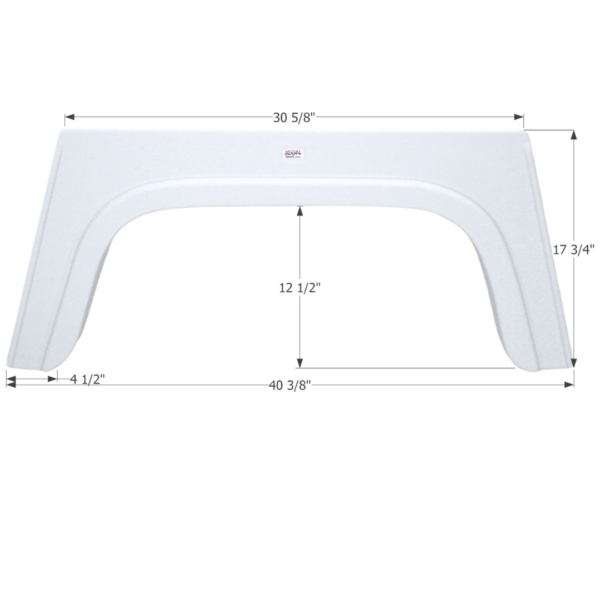 Glendale Single Axle Fender Skirt, Icon FS2155