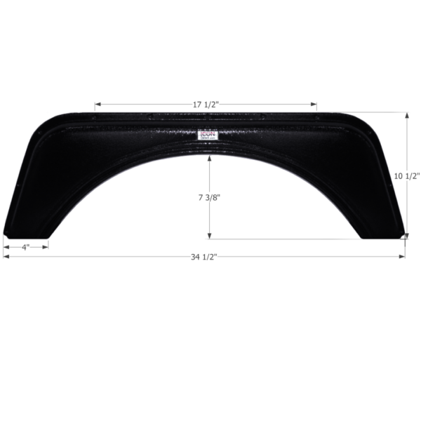 Layton Skyline Single Axle Fender Skirt, Icon FS2324