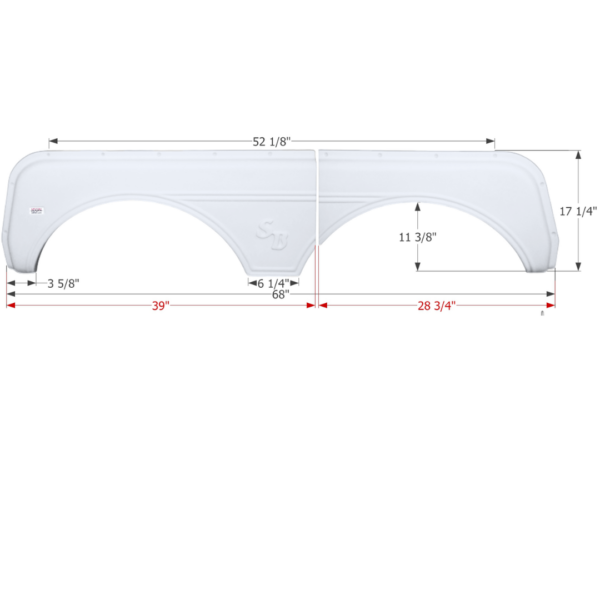 Sunnybrook Tandem Fender Skirt, Icon FS2621