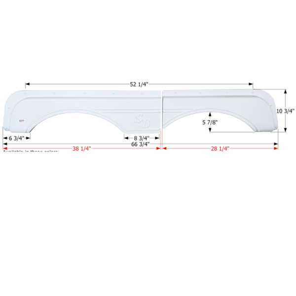 Sunnybrook Tandem Fender Skirt, Icon FS2622