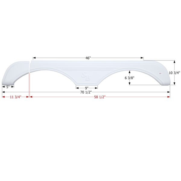 Sunnybrook Tandem Fender Skirt, Icon FS2625