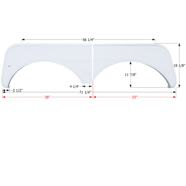 Sunnybrook Tandem Fender Skirt, Icon FS2626