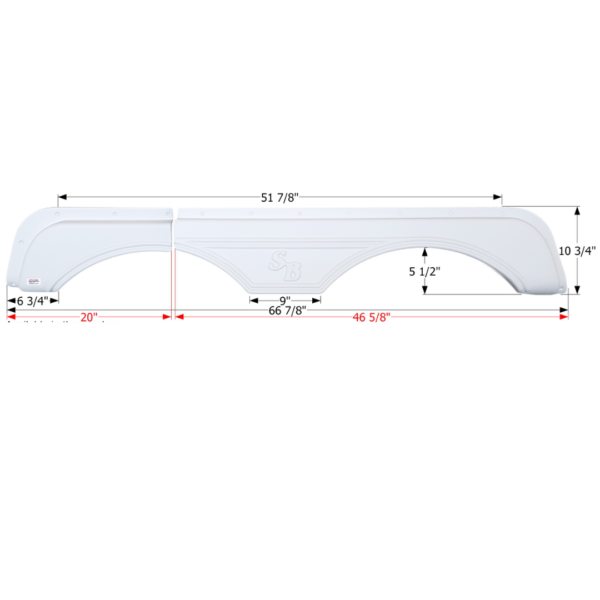 Sunnybrook Tandem Fender Skirt, Icon FS2628