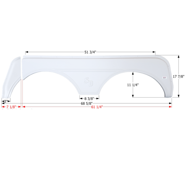 Sunnybrook Tandem Fender Skirt, Icon FS2629