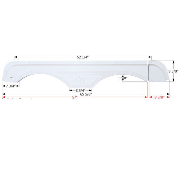 Sunnybrook Tandem Fender Skirt, Icon FS2631