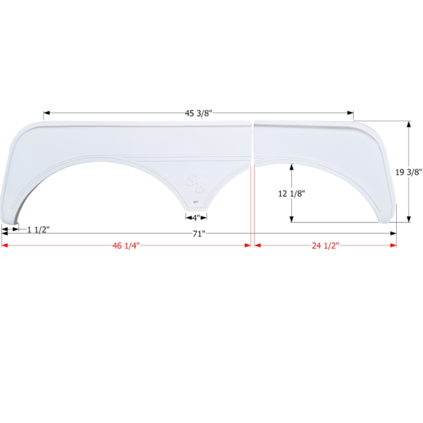 Sunnybrook Tandem Fender Skirt, Icon FS2656