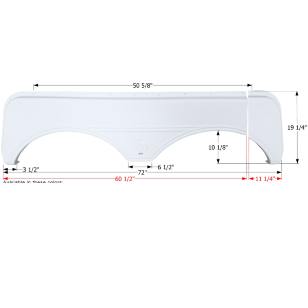 Sunnybrook Tandem Fender Skirt, Icon FS2667