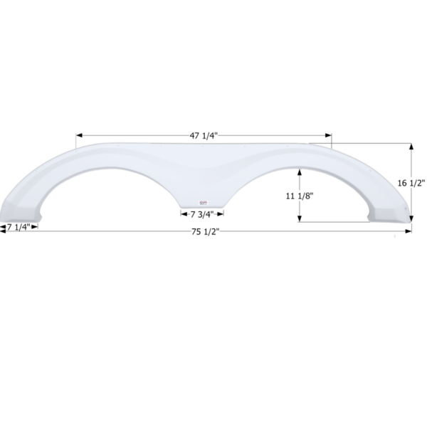 Evergreen Tandem Fender Skirt, Icon FS2695