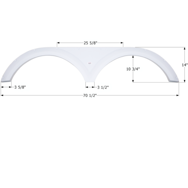 Keystone Tandem Fender Skirt, Icon FS2842