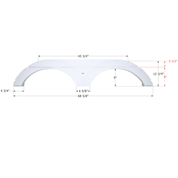 Keystone Tandem Fender Skirt, Icon FS2908