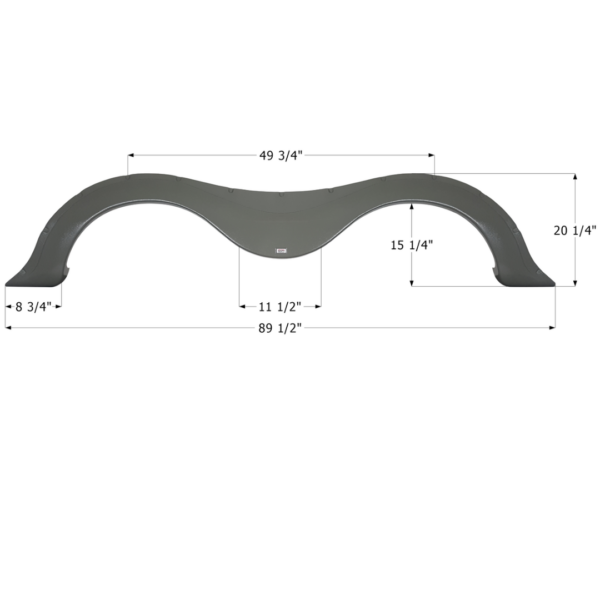 Keystone Tandem Fender Skirt, Icon FS4097