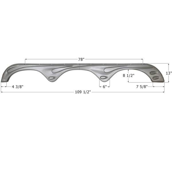 Forest River Triple Axle Fender Skirt Left (Drivers Side), Icon FS4103