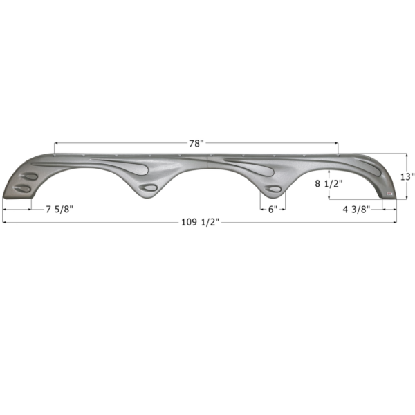 Forest River Triple Axle Fender Skirt Right (Passenger Side), Icon FS4103