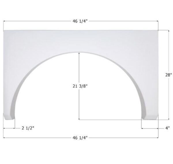 Fleetwood Class A Single Axle Fender Skirt Polar White (Unpainted), Icon FS4363