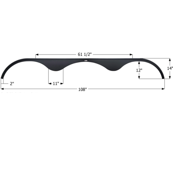 Pacific Coachworks Triple Axle Fender Skirt, Icon FS4672